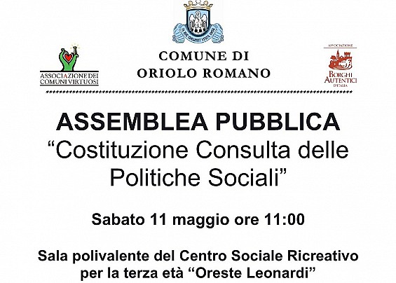 PRIMO APPUNTAMENTO CON LA CONSULTA DELLE POLITICHE SOCIALI